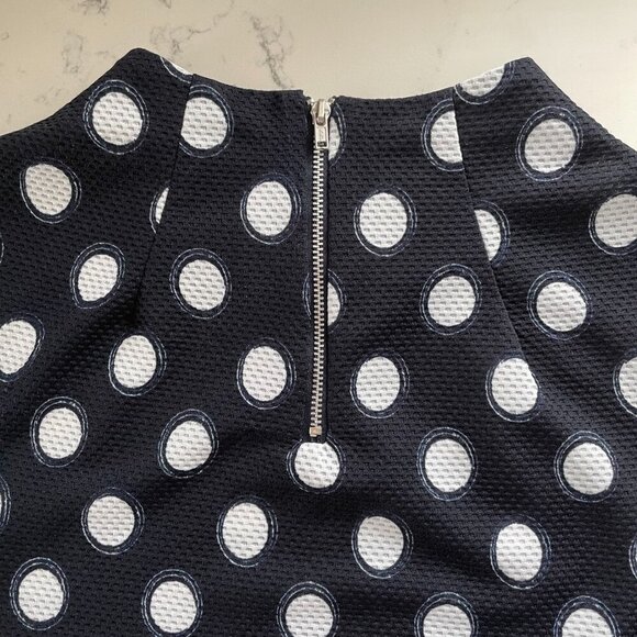 Brody Myles Sleeveless Circle Pattern Golf Top Navy White XS/S no sz/fabric tag - Picture 8 of 11